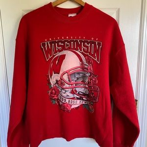 University of Wisconsin, 1999 Rose Bowl Sweatshirt, Red Sz. XXL -see description